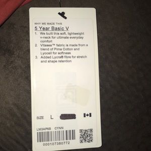 Lululemon Mens v-neck t shirt